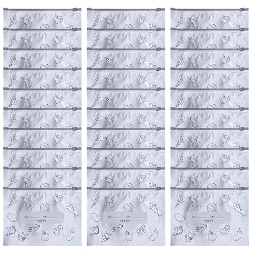 Bolsas de almacenamiento de alimentos - Bolsas reutilizables para refrigerios y comidas de 30 piezas | Bols deslizantes de papel de aluminio | Suministros de cocina para comidas Sándwich Carne Pan E