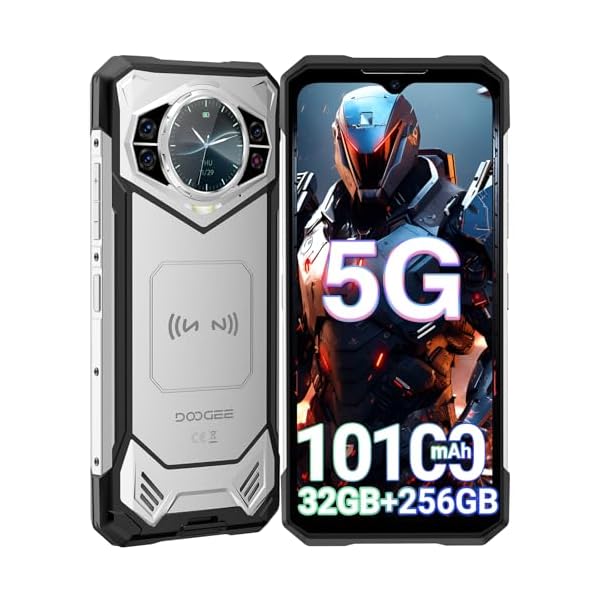 DOOGEE S200 Rugged Smartphone 5G, 10100mAh 33W, 32GB+256GB Android 14 Rugged Unlocked Cell Phone with 1.32″ Rear Screen, 100MP+20MP Night Vision, 6.72″ FHD+ 120Hz, 4K, NFC, 5G Dual SIM, ATT, Verizon