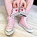 Handmade Crochet Pink High-Top Sneakers Matching Set for Mother and Baby – Custom Heart Logo – Gender Neutral Baby Shower Gifts – Soft Cotton Non-Slip Baby Booties