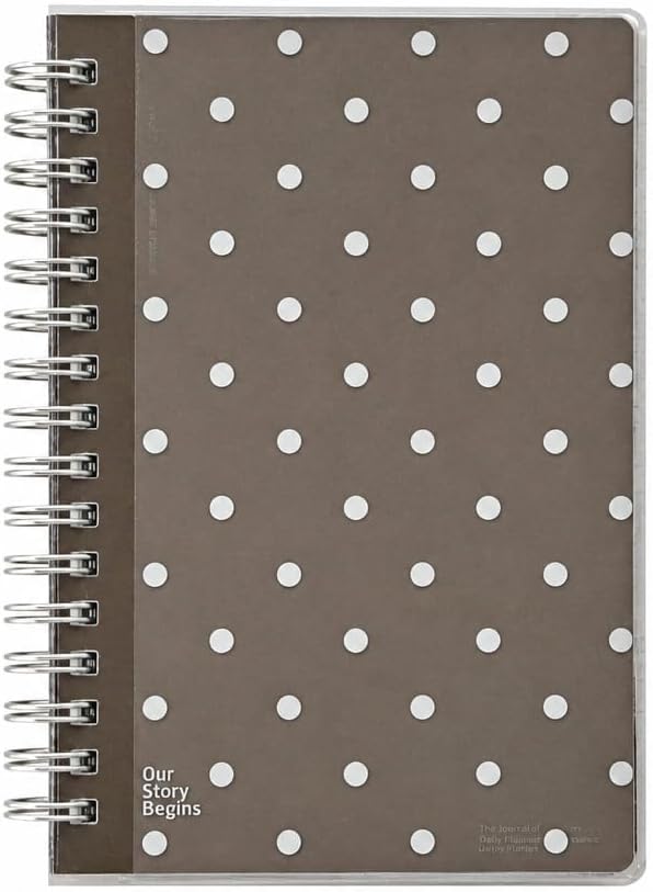 A5 Planner Notebook with Polka Dot PP (Brown)