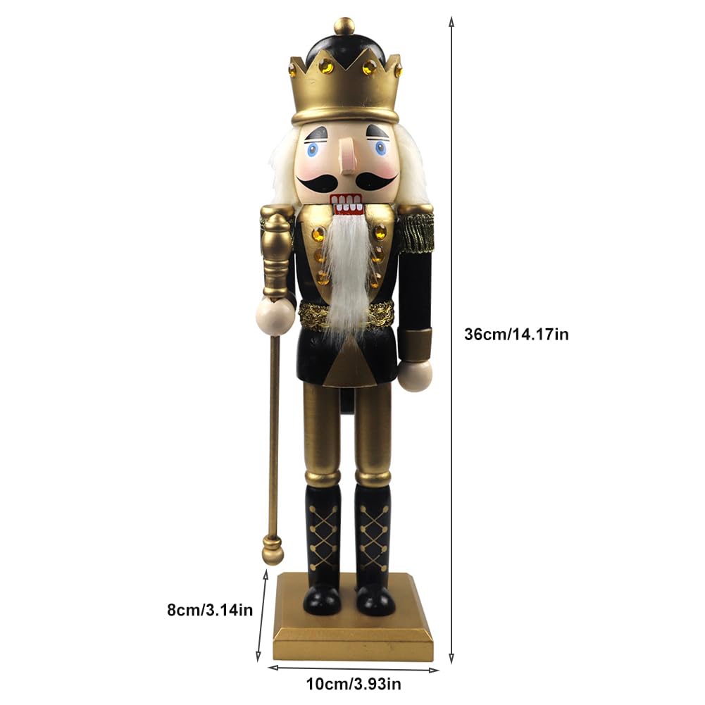 Soldat Casse-Noisette Décoration Noël Traditionnel - 2 Figurines Casse-Noisette Noël En Bois, 30 Cm Pour Déco De Table, Pied De Sapin, Crèche, Cheminée, Nutcracker Christmas