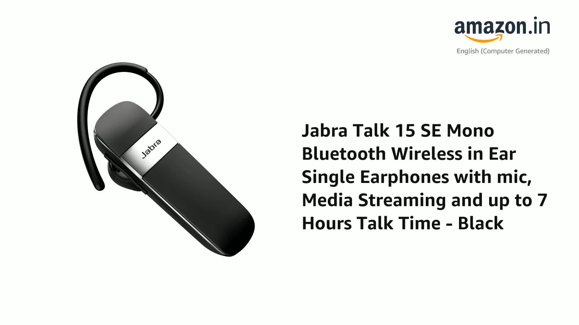Jabra Talk 15 SE ブラック　新品 Jabra Talk 15 SE Bluetooth Headset Black 100-92200901-02