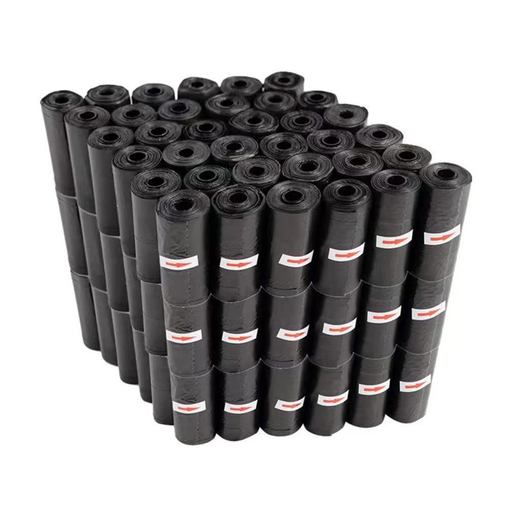 Bolsas de Caca Perro, Bolsas para excrementos de Perros. (120rollos 1800 bolsas) (Negro)