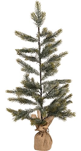Primitives by Kathy 36 Inches Tall Burlap Mica Plastic Bristle Christmas Tree Home Decor Accessories