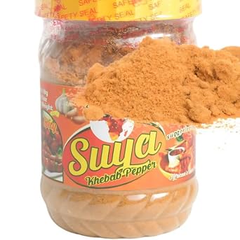 African Delights Suya Pepper | Authentic West African Suya Pepper & Yaji Spice | Premium Blend with Chili, Garlic, Ginger & Roasted Peanut for Grilling, BBQ & Cooking 5 oz