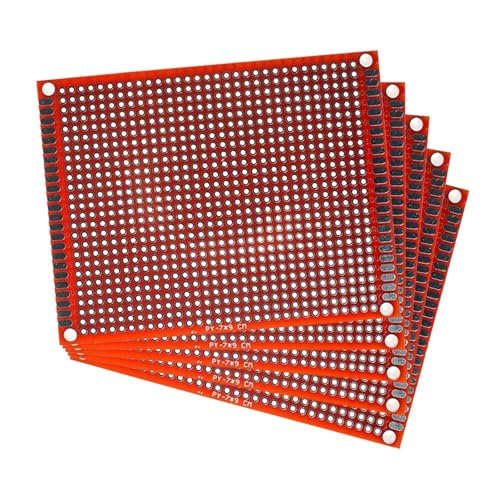 Placa Prototipo Roja de Doble Cara PCB 5x7 cm para Proyectos de Electrónica Universal 7