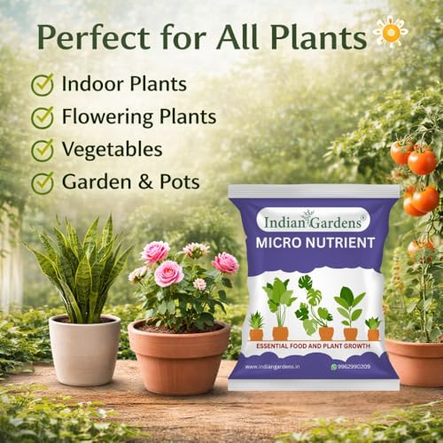 Image of Indian Gardens - Micro Nutrient Fertilizer | Soil Applicant | Premium Essential Plant Food | Home Gardens for All Plants - 200 Grams