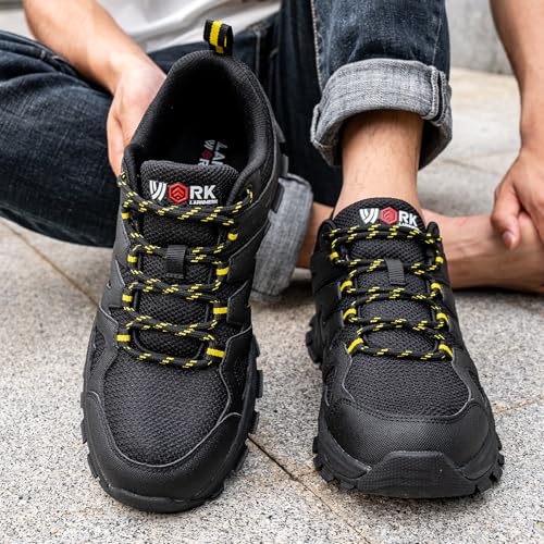 Image of LARNMERN Non Slip Work Boots for Mens Waterproof Chef Shoes