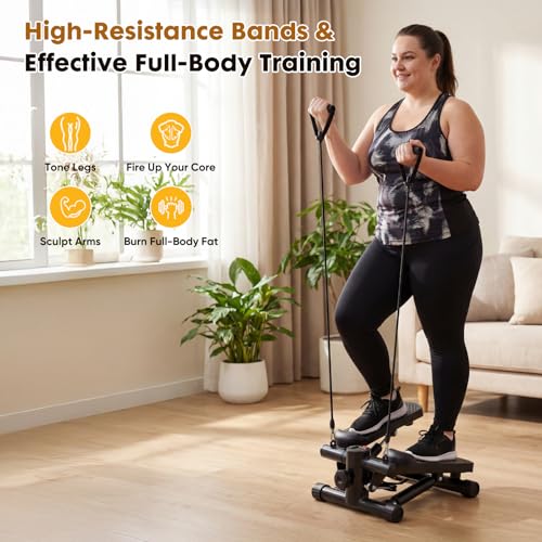 Image of NEWBULIG Mini Stepper for Exercise at Home Stair Step Machine for Indoor Fitness Portable Home Gym Stepper for Full Body Workout 300lb Weight Capacity