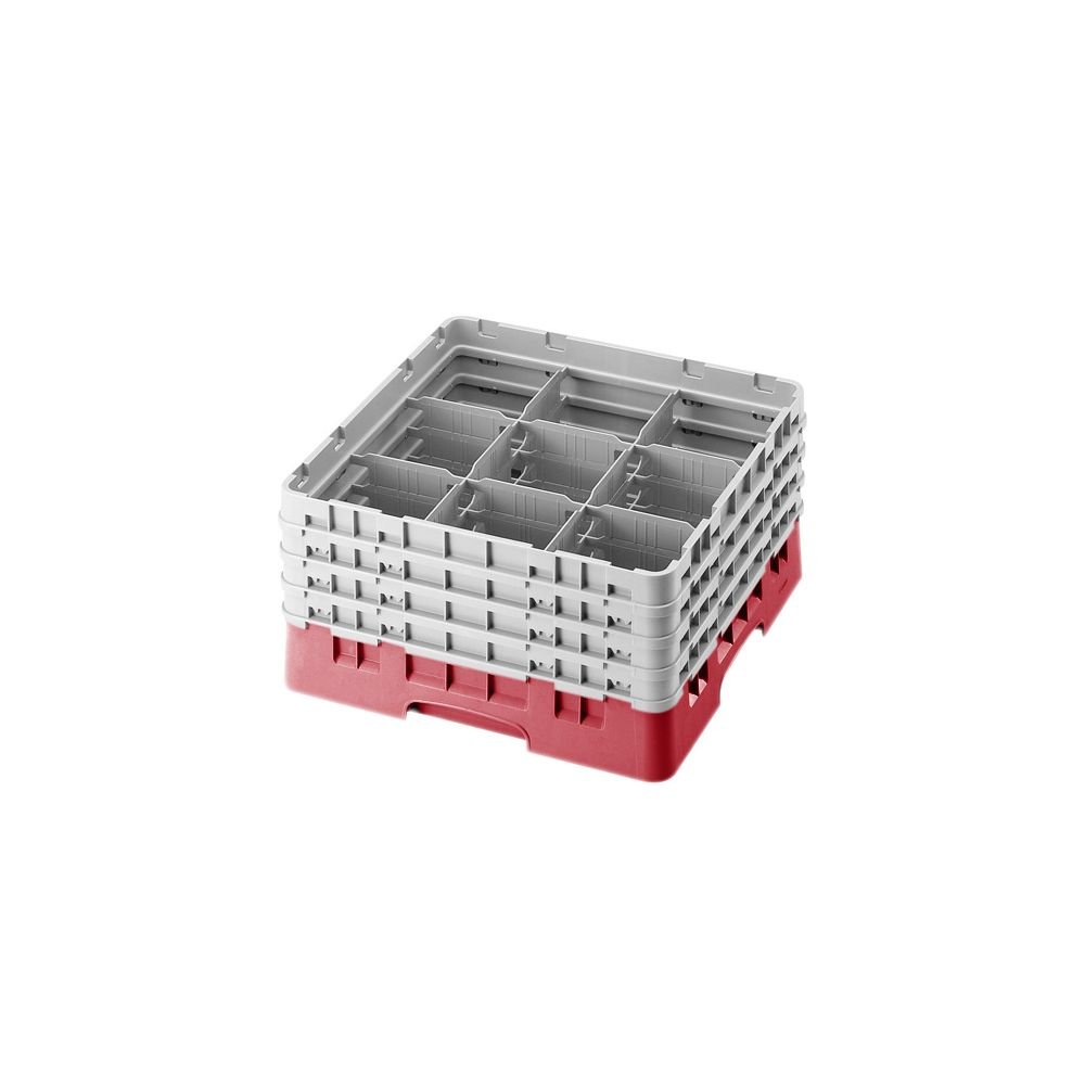 Camrack Glass Rack, W/4 Extenders, Full Size, 9 Compartments, 5-7/8'' Max. Dia., 8-1/2'' Max. (2 Pieces/Unit)