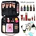 Relavel Travel Makeup Train Case Cosmetic Case Organizer Portable Artist Storage Bag with Adjustable Dividers for Cosmetics Makeup Brushes Toiletry Jewelry Digital Accessories (Pink)