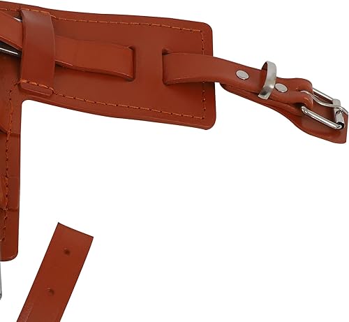 Miniatura 8 de Titunjian Juego de equipo de escalada de árboles ajustables para escalada de árboles con cinturón de arnés y leggings de cuero de vacuno