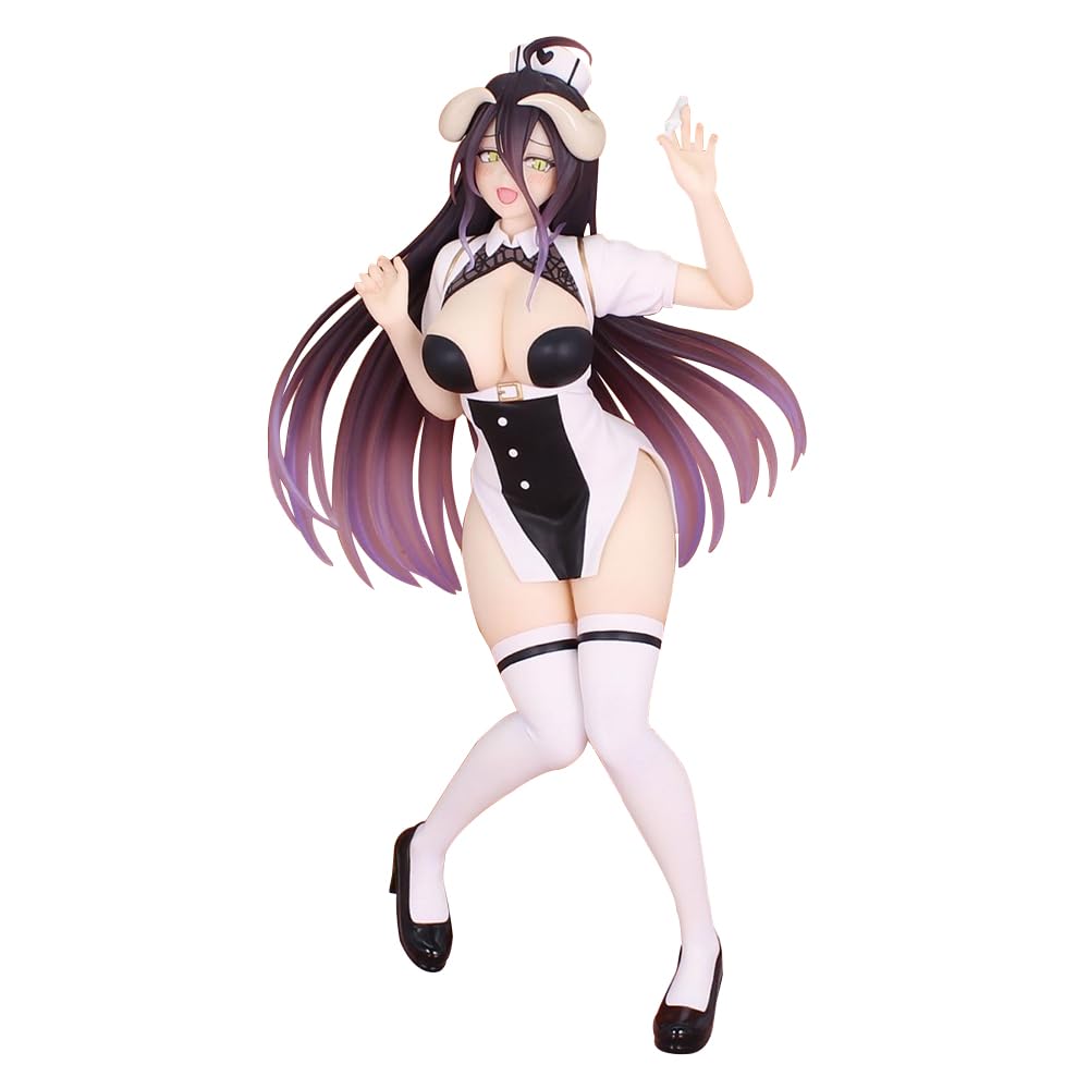 Zhongkaihua Albedo Figure Nurse Ver. Anime Girl Model Albedo Statue Anime Figure Collectible Model Desktop Decoration Gifts for Fans — image 1