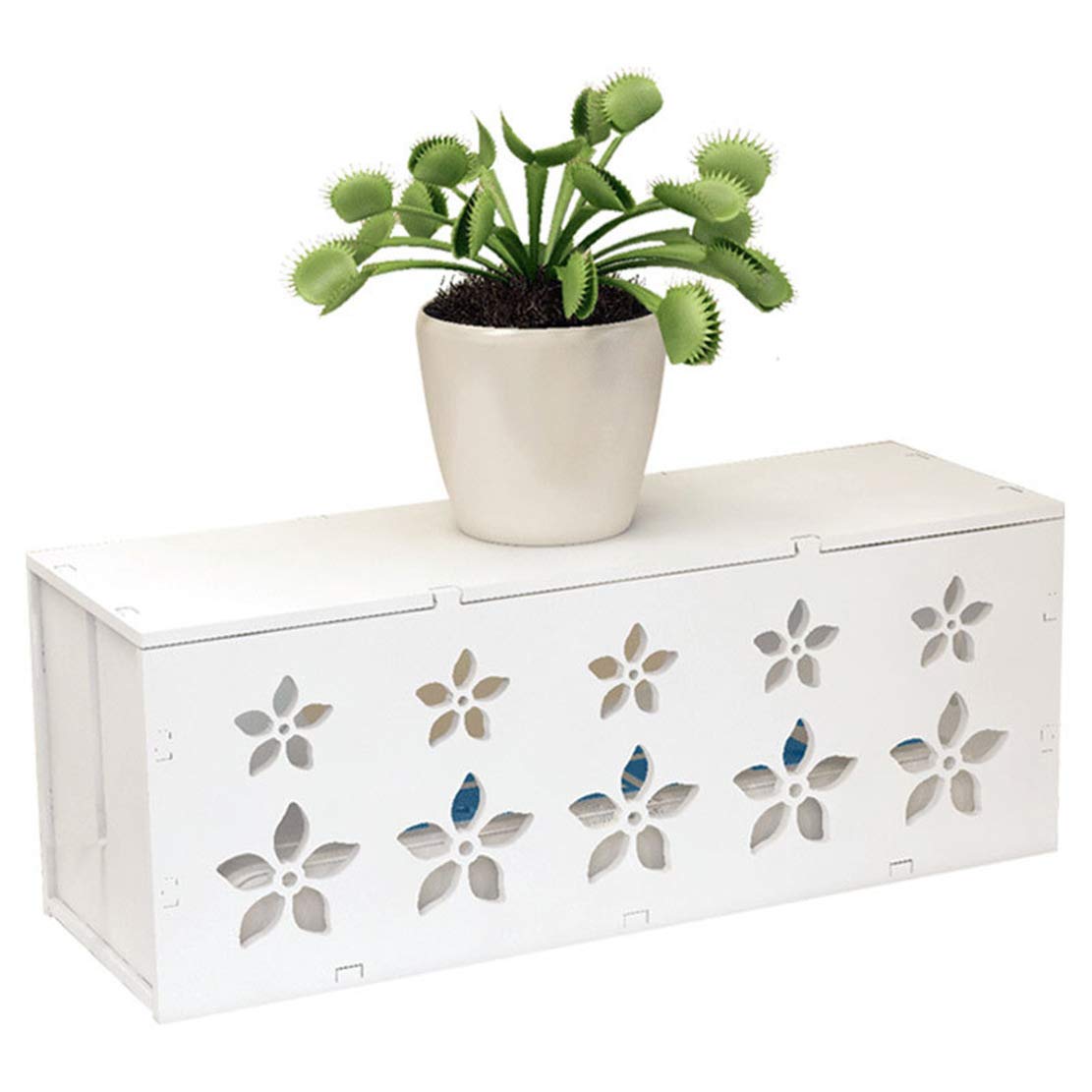 Cable Management Box,Cable Management Box Cord Organizer Large Storage Holder ABS Material for TV,Computer,USB Hub,System to Cover and Hide & Power Strips & Cords,36x12x13.5cm