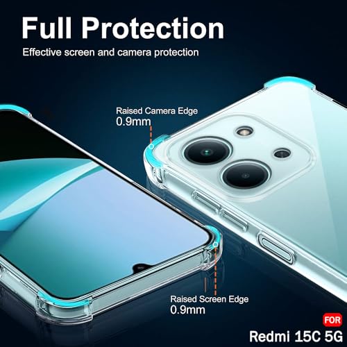 Image of TheGiftKart Crystal Clear Back Cover Case for Mi Redmi 15C 5G | Shockproof Soft TPU Case | Cushioned Edges for Ultimate Protection Back Cover Case (TPU, Transparent)