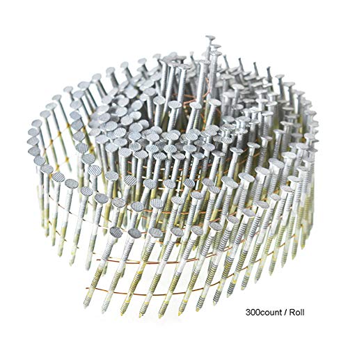 Findmall DOES NOT APPLY Siding Nails 2-Inch X .092-Inch 15-Degree Collated Wire Coil Full Roundhead Ring Shank Hot-Dipped Galvanized 3600 Count thumb #2