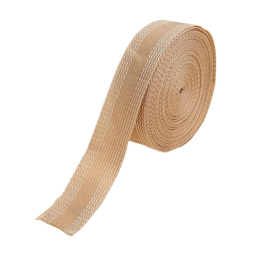 VONCYKI 1/2/3/5M Pants Edge Shorten Self-Adhesive Pant Mouth Paste Iron-on Hem Tape Pants Fabric Fusing Hemming Tape Ironing Sewing Tape(Beige,5Meter)