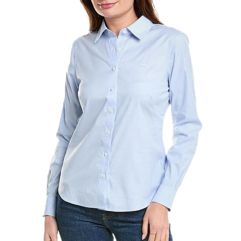Chemise femme Brooks Brothers ajustée en coton oxford extensible pour silhouette cintrée