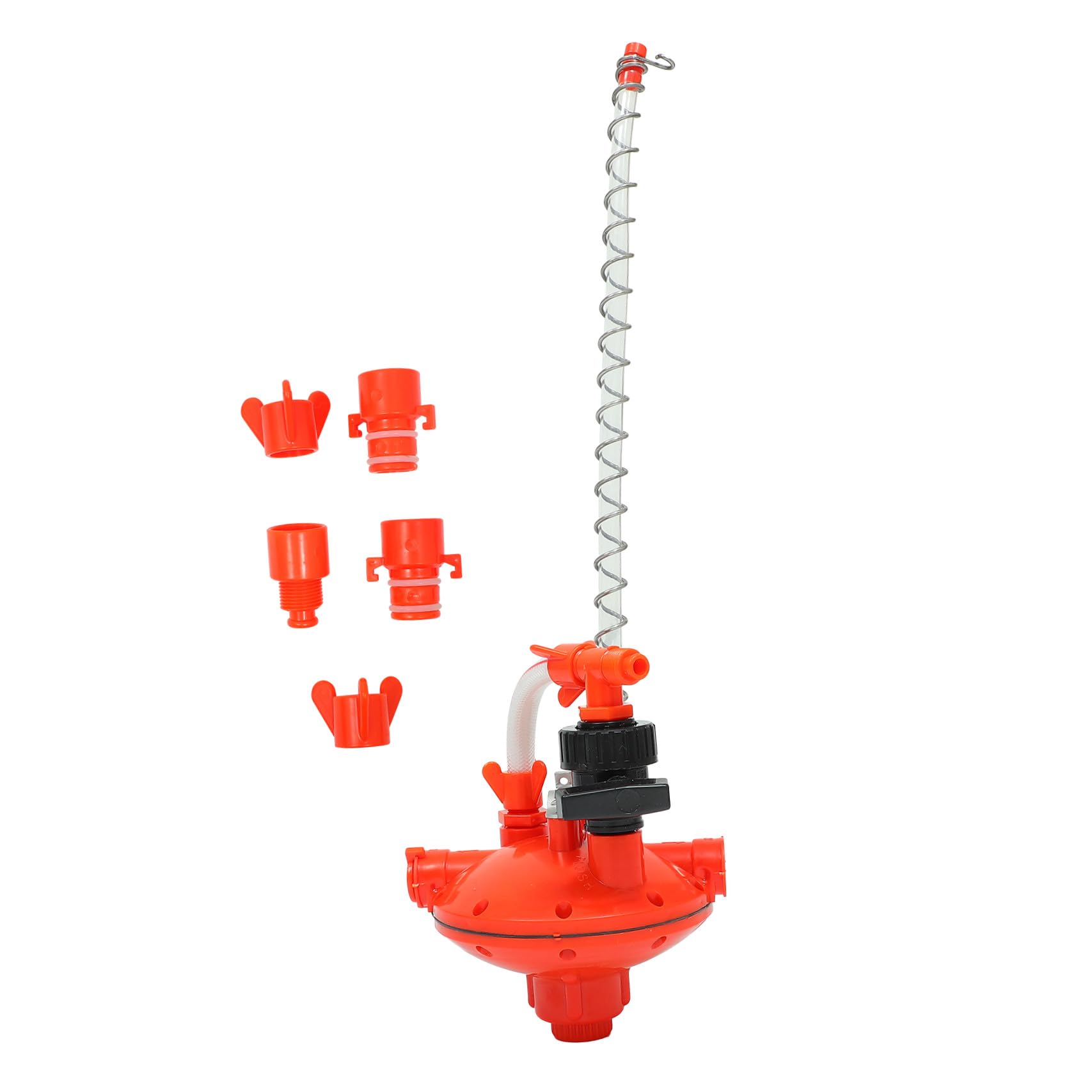 Abbeveratoio Automatico per Galline Regolatore di Pressione Rosso | Plastico, Previene le Perdite, per Allevamento Avicolo, Accessorio 1 Pezzo