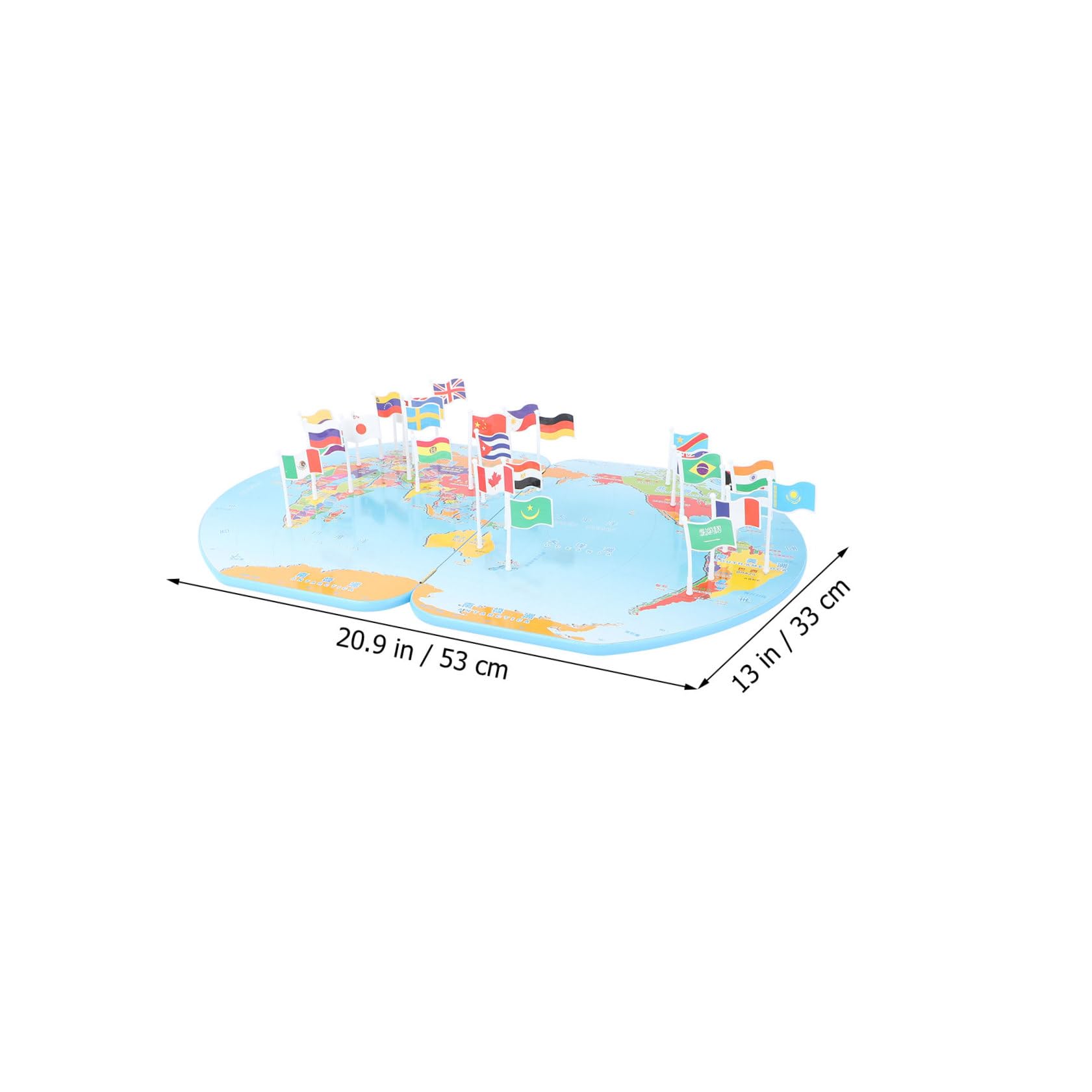 Juguete Cognitivo Geográfico de Madera para Niños y Niñas, Tamaño Mediano, Educativo Temprano, Color Natural, Desarrollo Creativo, Aprendizaje Divertido, Juego de Conocimientos