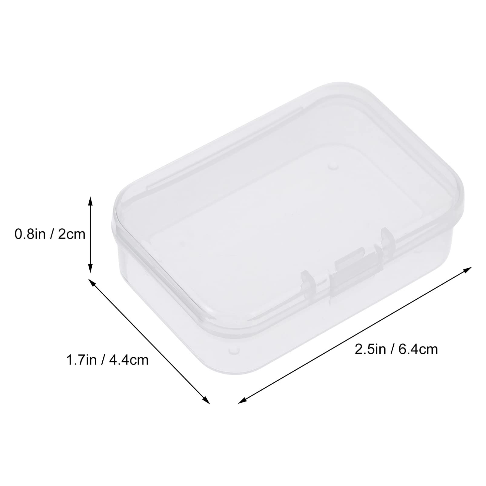 Cabilock 10Pcs Transparent Rectangular Storage Boxes Plastic Containers for Organizing Items for Guitar Picks Candies and Treats Keep Your Essentials Separated and Easy