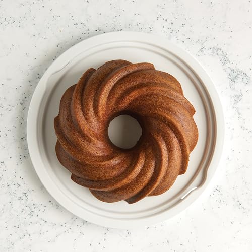 Image of Nordic Ware Formed Swirl Bundt with Keeper, 10 Cup, Twilight Blue