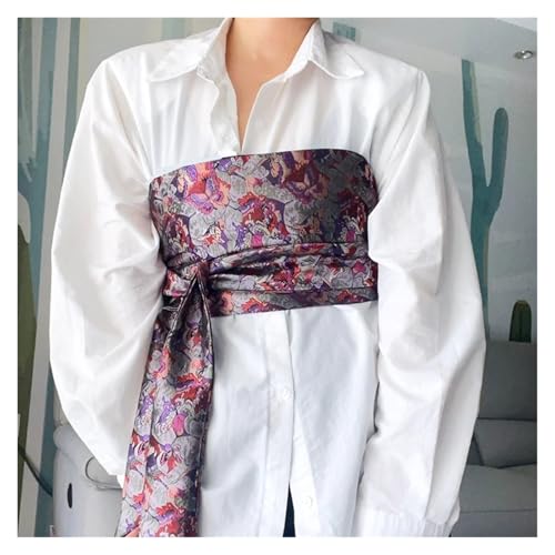 1Pc Belt Decor Brocade Jacquard Fabric Waistband Shirt Dress Decor Chest Wrapped Cummerbunds for decoration3