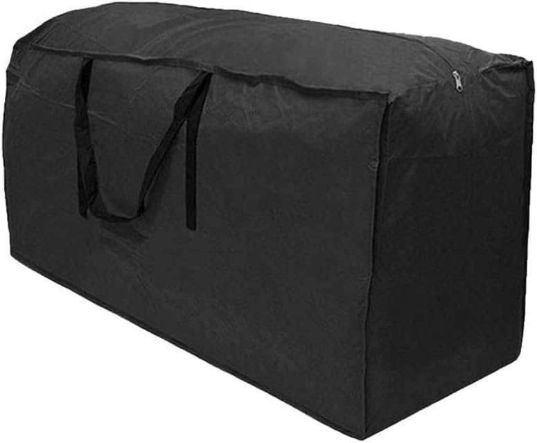 Garden Cushion Storage Bag, Black Heavy Duty Waterproof Outdoor Cushion