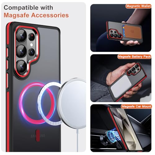 Image of MALEWOLF Magnetic Case for Samsung Galaxy S26 Ultra, Color Hybrid Cover
