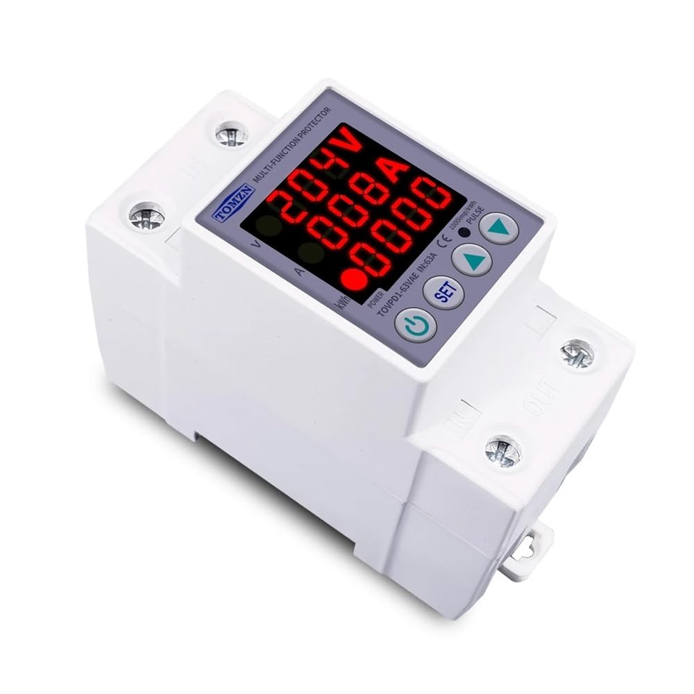 Interruttore Magnetotermico 6. 3a 230V 3in1. Display guida DIN regolabile e sotto la tensione del dispositivo di protezione protettivo con da corrente