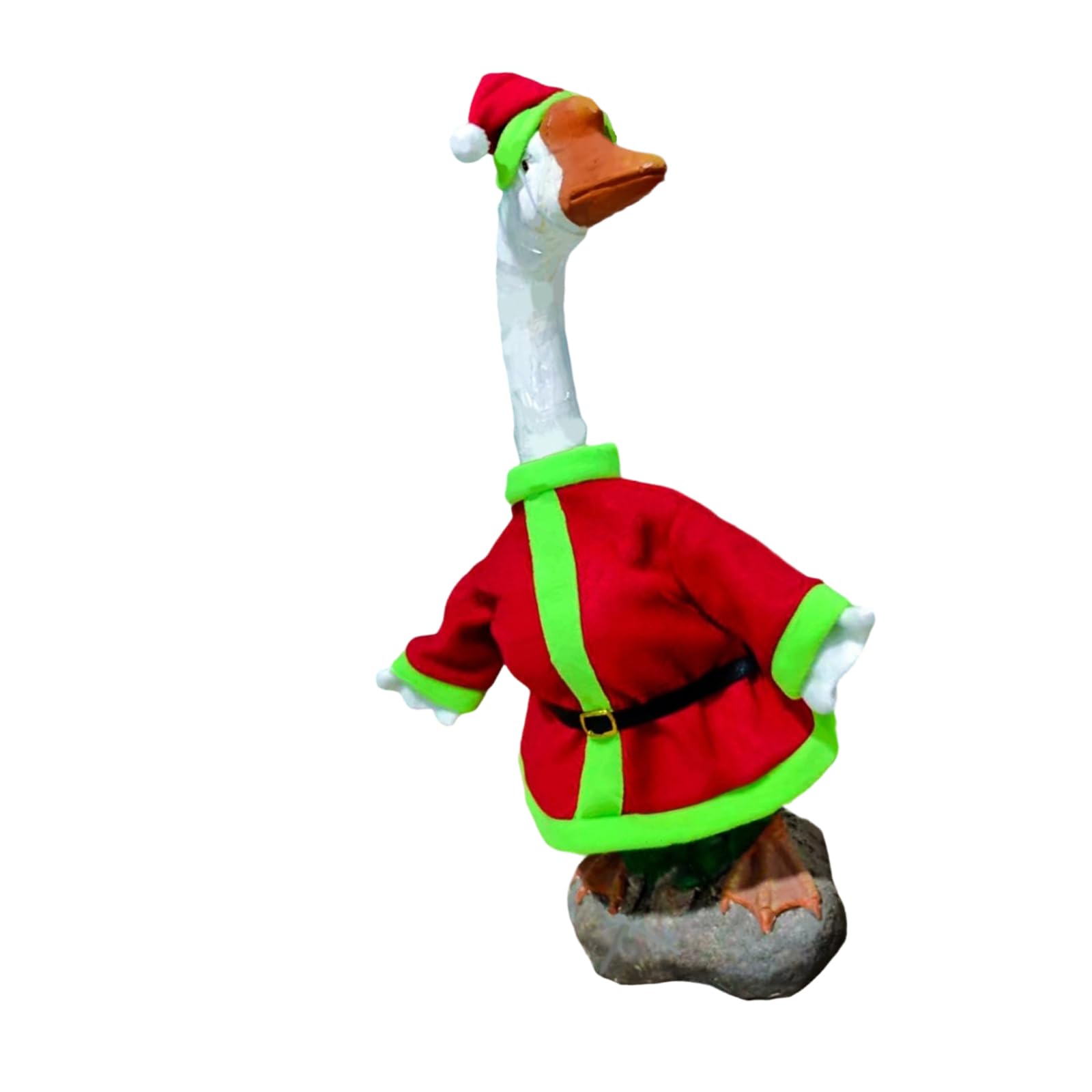 Kalttoy Celebratory Santa Attire for 23In Yard Waterfowl Statues Permanent Polyster Fabric Holiday Display Outdoor Waterfowl Santa Suit Weather Resistant Polyester