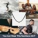 Galis Choker Necklace for Men - Black Leather Cord with Small Stainless Steel Bead Pendant, Stylish Mens Jewelry, Choker Surfer Necklaces, Gifts for Him - 17