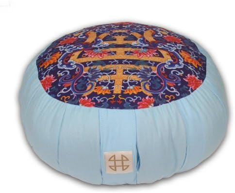 Zafu Statics Meditation Cushion, Toile Turquoise