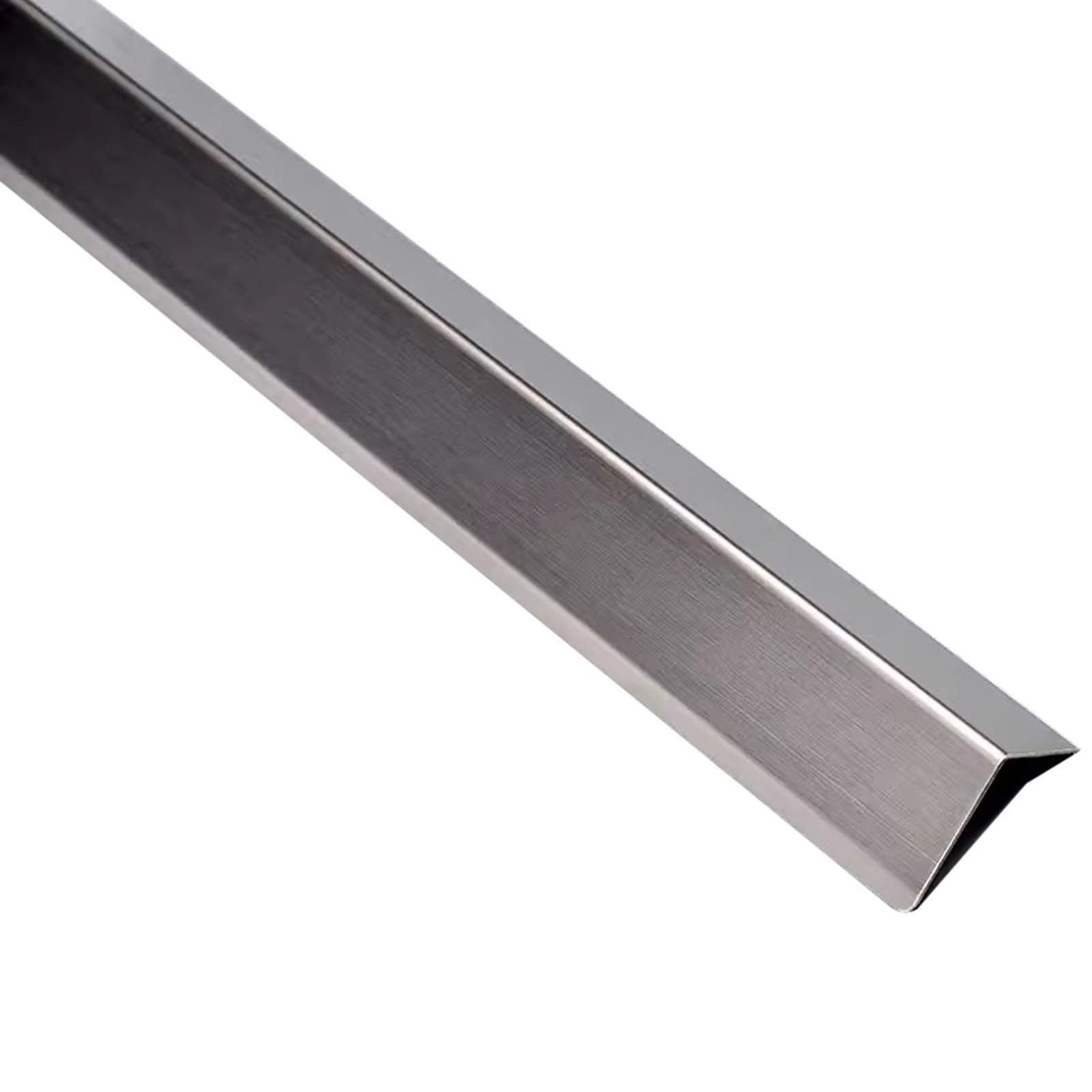100 120 140 160 180 cm de largo, protectores de esquina de acero inoxidable, tiras protectoras de esquina de pared de seguridad resistentes, incluye adhesivo, plata 2 de longitud 110 cm