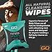 HyperGo Rinse-Free Hypoallergenic Biodegradable Bathing Wipes - All Natural Refreshing Wipe for Post Workout, Camping and Travel- Large,20 Count (Pack of 3)