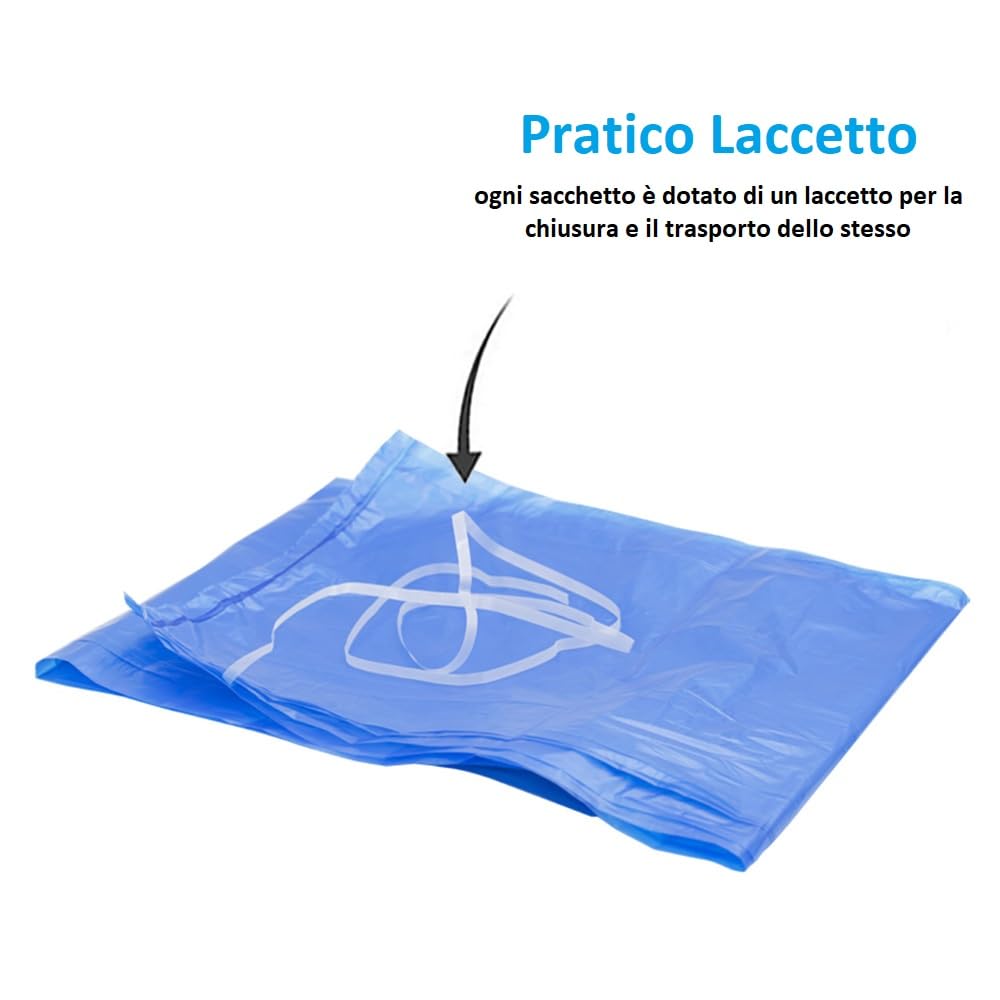 Virsus 750 Sacchi Spazzatura antigoccia colore Blu, misura 55x65 cm, Sacchetti per Raccolta differenziata con Laccetto e Chiusura a Pomodoro non saldato, 50 Rotoli da 15 Pezzi