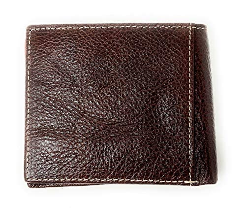 Western Men's Leather Longhorn Floral Tooled Laser Cut Lone Star Short Wallet in 8 colors (Coffee/Beige) Coffee/Beige2