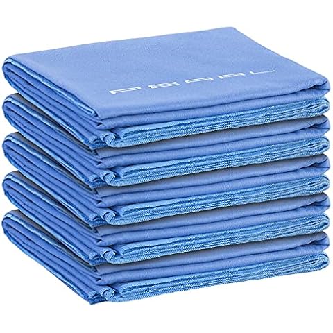 PEARL Strandtücher: 5er Pack Schnelltrocknendes Mikrofaser-Badetuch Cover
