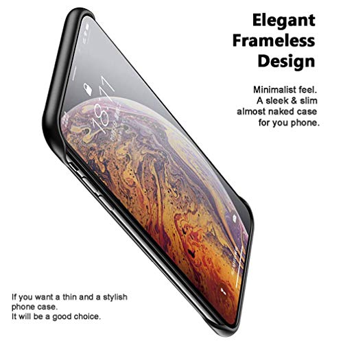 Image of REALCASE iPhone Xs | iPhone X Back Cover | Ultra Thin Translucent Matte Frameless TPU| Shockproof Bumper Back Cover Case for iPhone X /Xs (F-Black)
