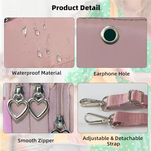 Image of JANKS Small Crossbody Bag for Women - Mini Phone Purses with Crossbody Strap and Wallet - Nylon Arm Bag