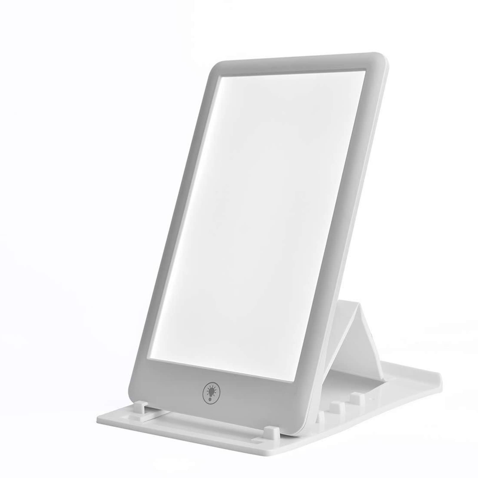 Lampe SAD 32000 Lux - Luminothérapie portable avec luminosité réglable, lampe compacte à lumière du jour, support pliable, 27,6 x 12,6 cm, blanc, booster d'humeur pour les troubles affectifs