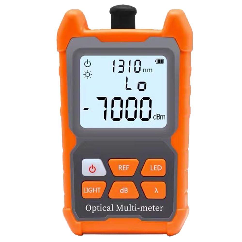 Misuratore di potenza in fibra ottica FTTH -70 dBm a +6 dBm, Tester cavo portatile FC/SC/ST interfaccia universale, 8 lunghezze d'onda