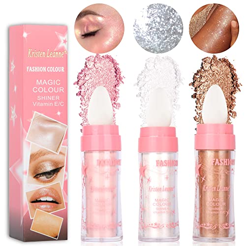 3 Pack Polvo De Hadas Maquillaje Face Highlighter Makeup Body Shimmer