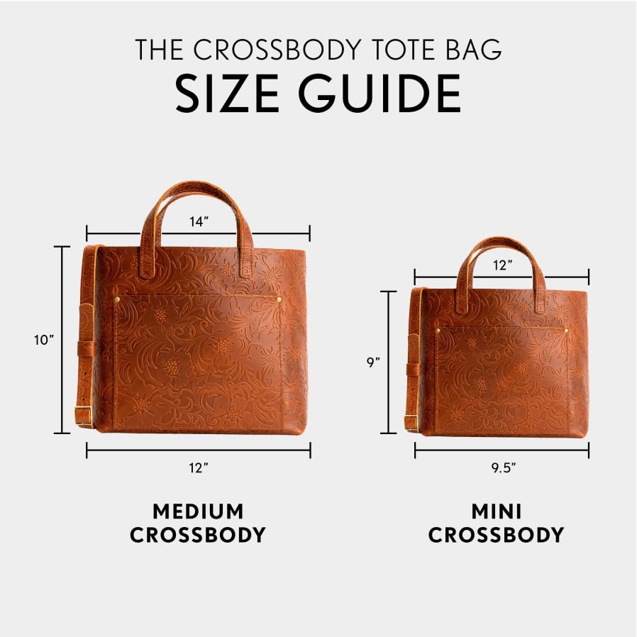 Image of Portland Leather Goods Medium Crossbody Tote for Women - Handmade from the Finest Full-Grain Hides | Handmade