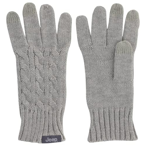 Jeep Women's 3 Piece Cable Knit Scarf, Beanie, and Gloves Set - One Size Fits Most3