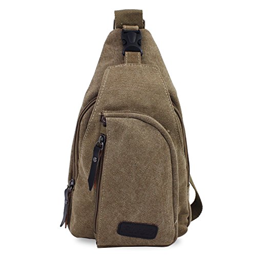PsmGoods Schouder Rugzak Sling Borst Wandelen Rugzak Cross Body Bag Vrije tijd Canvas Pocket Reistas Rugzak Tas Sling voor School Fietsen Wandelen Fietsen Camping Sport