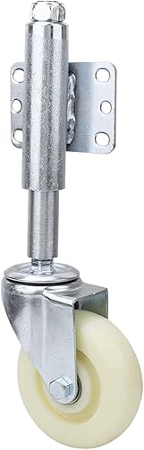 Miniatura 8 de Rueda giratoria con resorte de 4 pulgadas con rueda de nailon, capacidad de carga de 440 libras, perfecta para puertas, puertas y equipos pesados