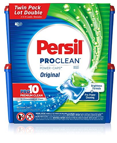 Persil ProClean Power-Caps Laundry Detergent, Original Scent, Tub, 62 Count