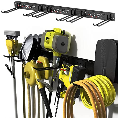 TORACK Wall Mount Tool Organizer, Garage Tool Hanger, Heavy Duty Garden Tool Storage Organization System for Yard Tools, Shovels, Brooms, Mops, Ski Rack for Garage Wall Holds Up to 600lbs TORACK Wall Mount Tool Organizer, Garage Tool Hanger, Heavy Duty Garden Tool Storage Organization System for Yard Tools, Shovels, Brooms, Mops, Ski Rack for Garage Wall Holds Up to 600lbs