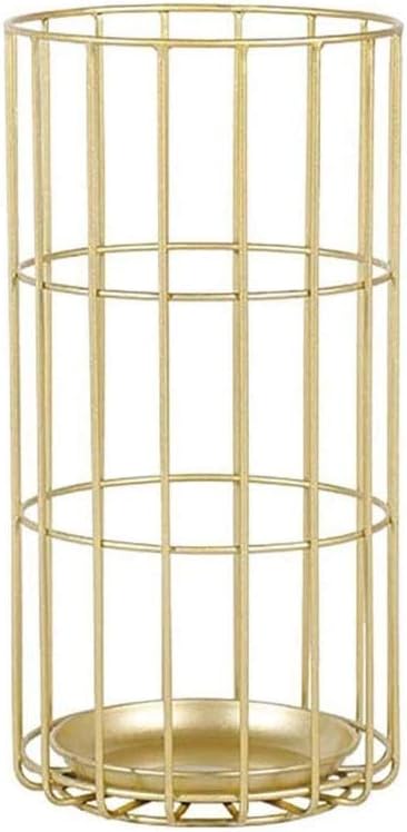 Rustic Metal Umbrella Stand,Rustic Umbrella Holder for Home Indoor Outdoor, Rustproof Umbrella Rack and Cane Stand Handwoven Iron Umbrella Bucket